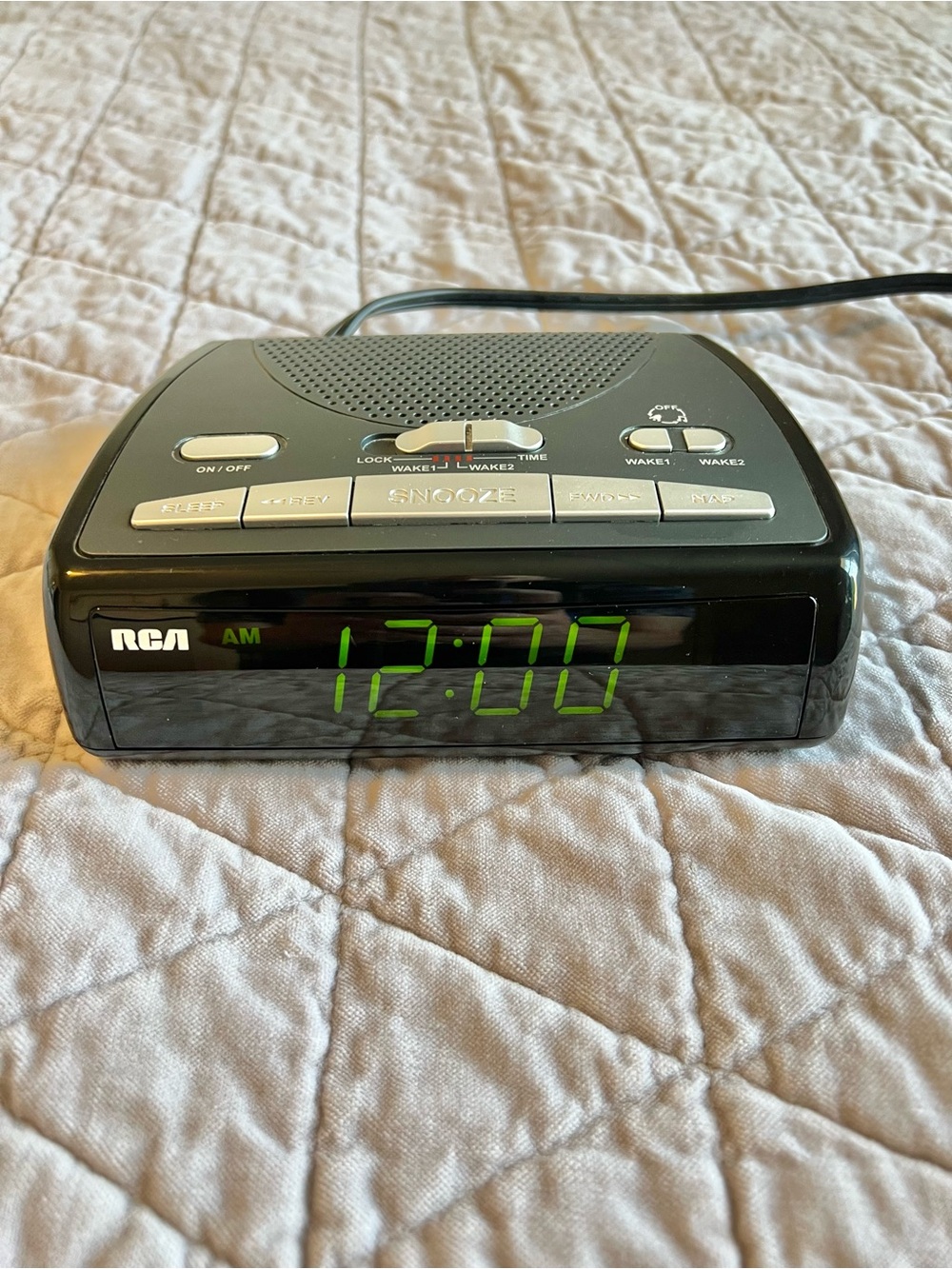 Vintage RCA Alarm Clock AM/FM Radio Plug In Dual Wake RP5400A Tested Working
